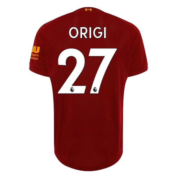 Trikot Liverpool NO.27 Origi Heim 2019-20 Rote Fussballtrikots Günstig